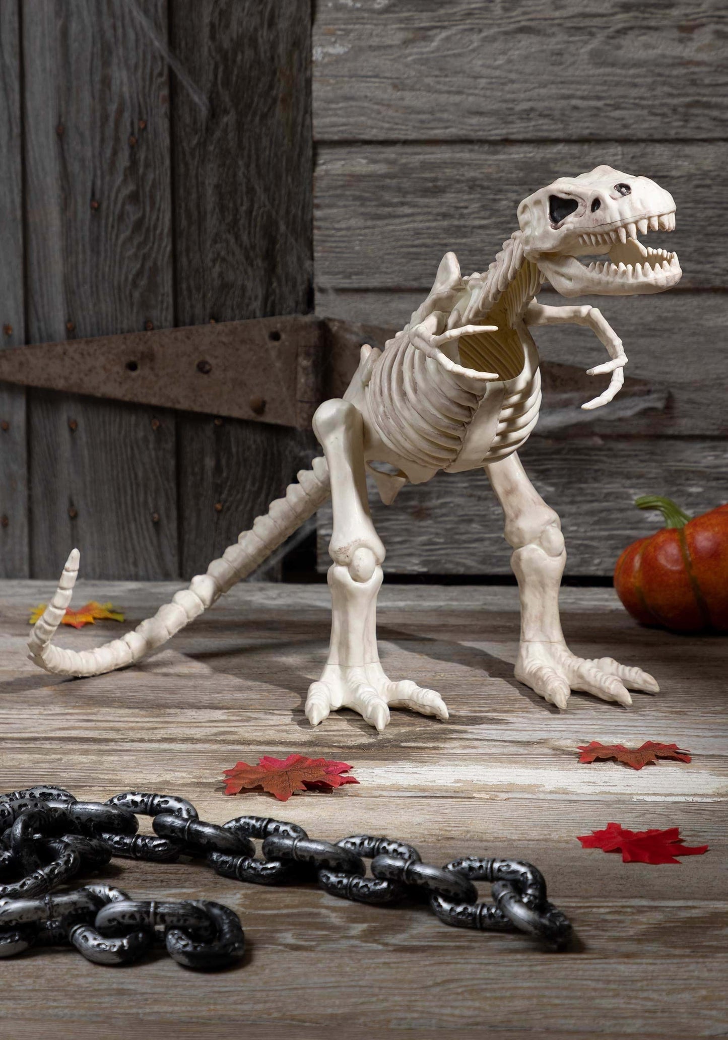 16In. T-Rex Skeleton Halloween Decoration